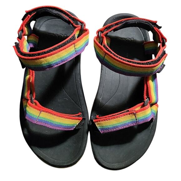 Teva Hurricane Youth Sport Rainbow Strappy Sport Sandals Size 1 - Picture 1 of 8